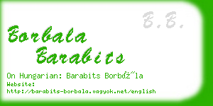 borbala barabits business card